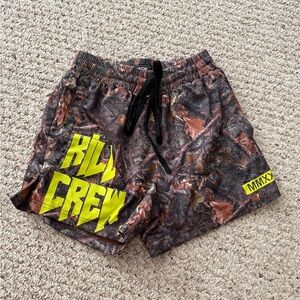 Men's Camouflage Shorts - Black and Brown